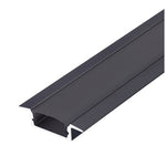 Recessed profile P02 black + black cover 1m Kobi