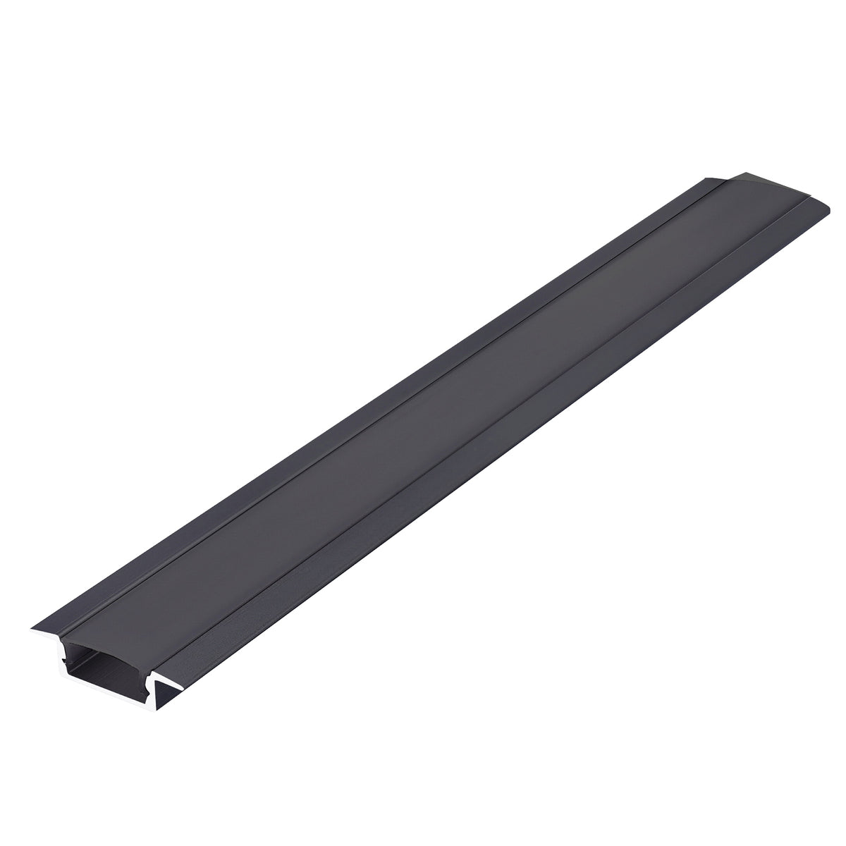 Recessed profile P02 black + black cover 2m Kobi