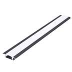 Recessed profile P02 black + milky cover 1m Kobi