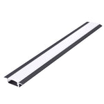 Recessed profile P02 black + milky cover 1m Kobi