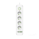Extension cord CONNECTO 4 sockets+USB/1,5m/Zu+W/1,5mm white Kobi Design