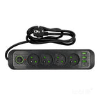 Extension cord CONNECTO 4 sockets+USB/1,5m/Zu+W/1,5mm black Kobi Design