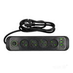 Extension cord CONNECTO 4 sockets+USB/1,5m/Zu+W/1,5mm black Kobi Design