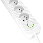 Extension cord CONNECTO 4 sockets+USB/5m/Zu+W/1,5mm white Kobi Design
