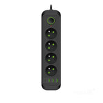 Extension cord CONNECTO 4 sockets+USB/5m/Zu+W/1,5mm black Kobi Design