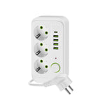 Extension cord KOBI LINEA PRO 3 sockets+4USB/1USB-C/1,5m/Zu+W white Kobi