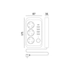 Extension cord KOBI LINEA PRO 3 sockets+4USB/1USB-C/1,5m/Zu+W black Kobi