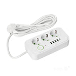 Extension cord KOBI LINEA PRO 3 sockets+4USB/1USB-C/3m/Zu+W white Kobi