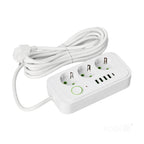 Extension cord KOBI LINEA PRO 3 sockets+4USB/1USB-C/5m/Zu+W white Kobi