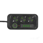 Extension cord KOBI LINEA PRO 3gn+4USB/1USB-C/5m/Zu+W black Kobi