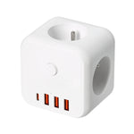 Extension cord KOBI LINEA PRO CUBE 3 sockets+3USB/1USB-C/Zu+W white Kobi