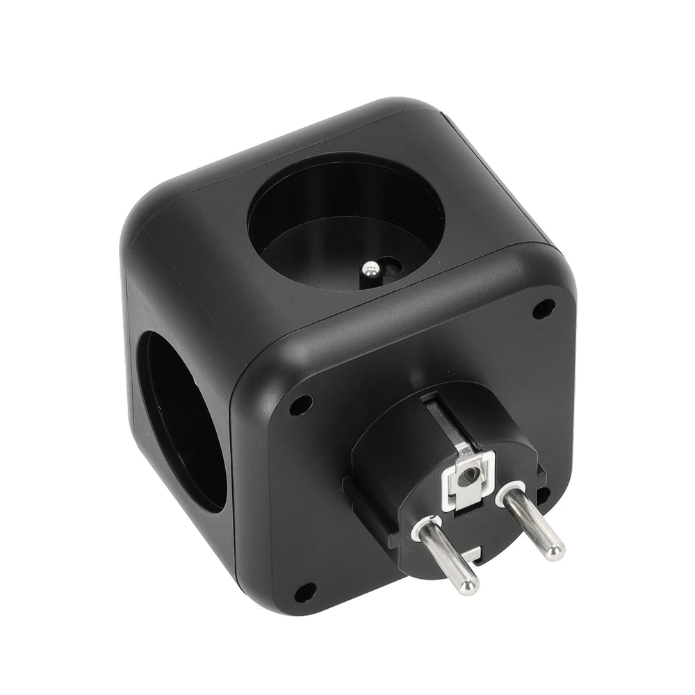 Extension cord KOBI LINEA PRO CUBE 3 sockets+3USB/1USB-C/Zu+W black Kobi