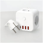 Extension cord KOBI LINEA PRO CUBE C 3 sockets+3USB/1USB-C/1,5m/Zu+W white Kobi