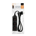 Extension cord LINEA 3gn/1,5m/Zu black Kobi