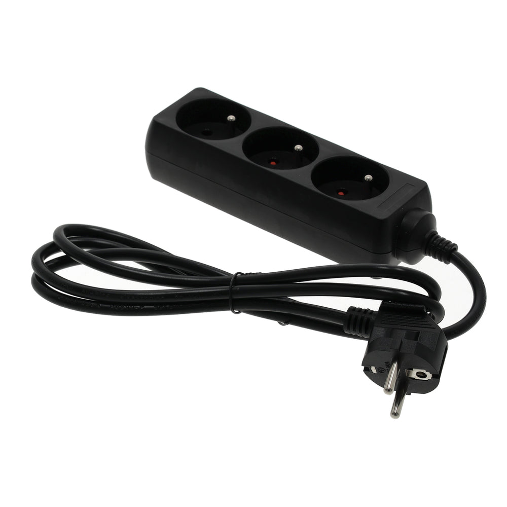 Extension cord LINEA 3gn/1,5m/Zu black Kobi