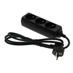 Extension cord LINEA 3gn/1,5m/Zu black Kobi