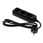 Extension cord LINEA 3gn/1,5m/Zu black Kobi