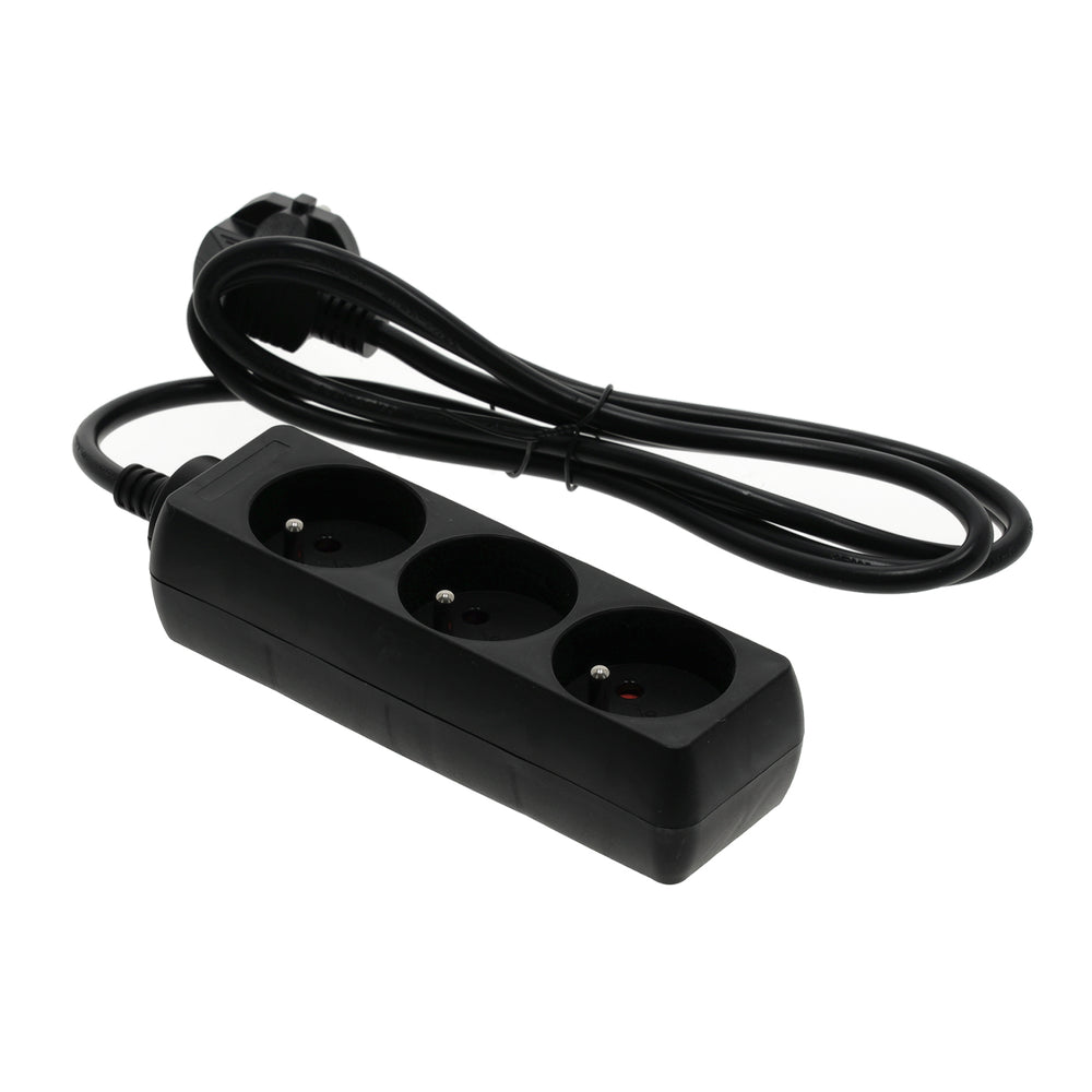 Extension cord LINEA 3gn/1,5m/Zu black Kobi