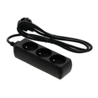 Extension cord LINEA 3gn/1,5m/Zu black Kobi