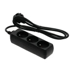 Extension cord LINEA 3gn/1,5m/Zu black Kobi