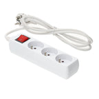Przedłużacz LINEA 3gn/1,5m/Zu+W biały Kobi