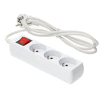 Przedłużacz LINEA 3gn/1,5m/Zu+W biały Kobi