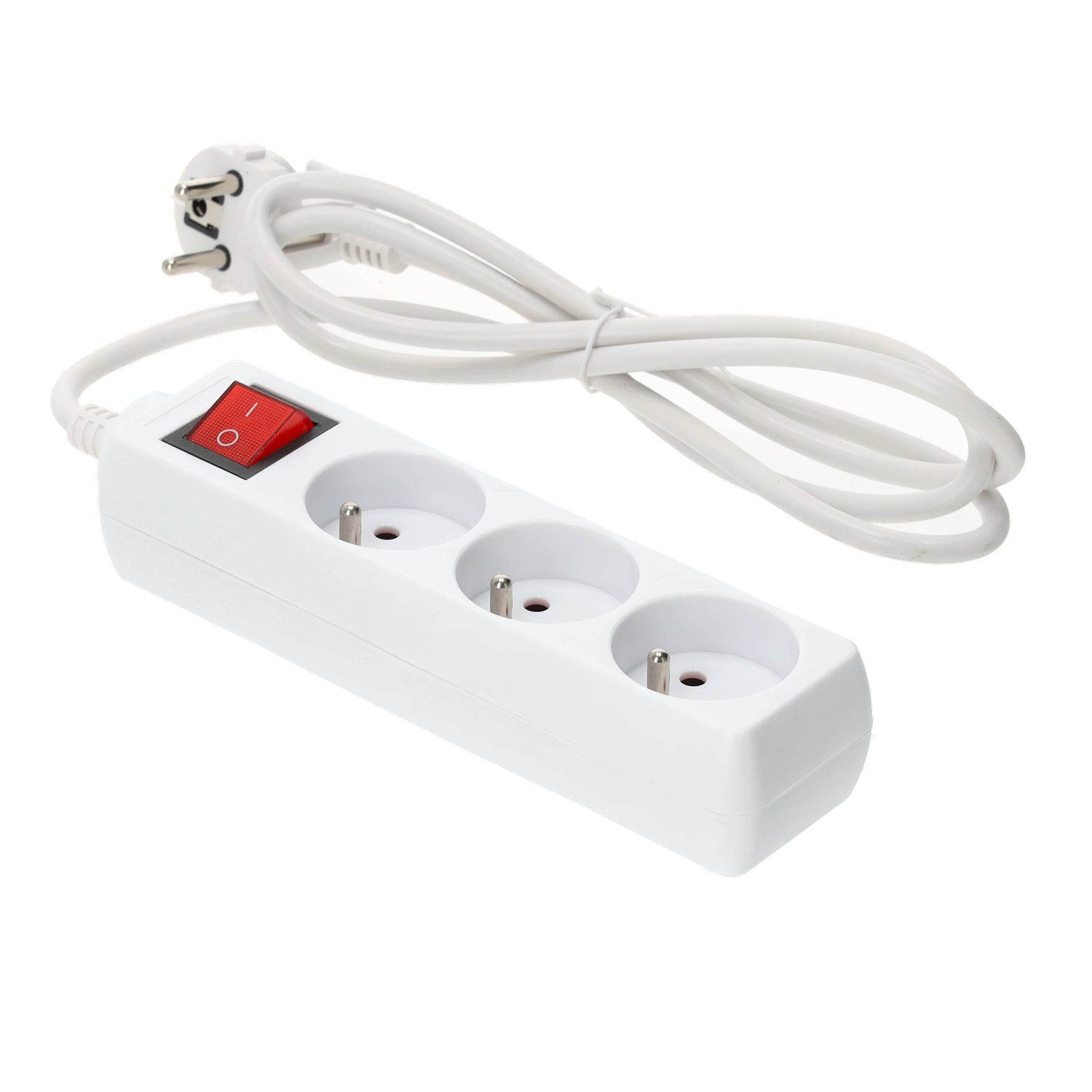 Przedłużacz LINEA 3gn/1,5m/Zu+W biały Kobi