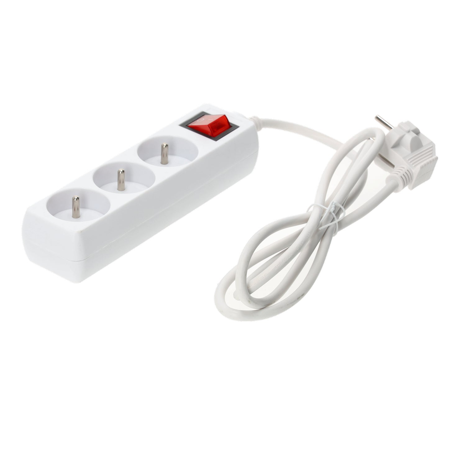 Przedłużacz LINEA 3gn/1,5m/Zu+W biały Kobi