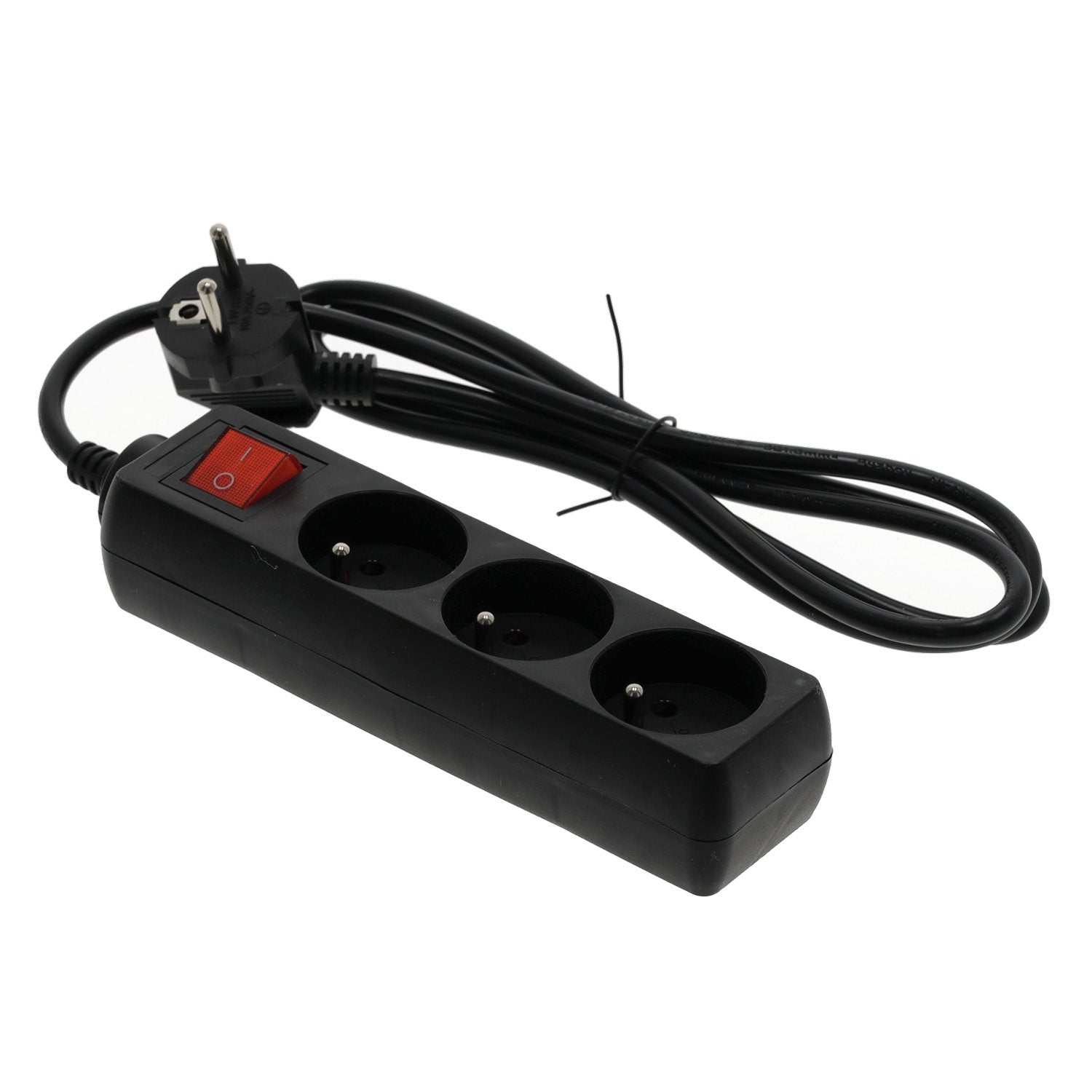 Extension cord LINEA 3gn/1,5m/Zu+W black Kobi