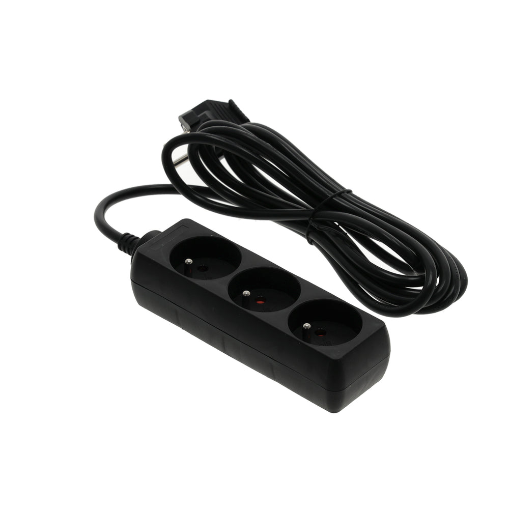 Extension cord LINEA 3gn/3m/Zu black Kobi
