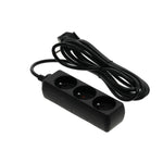 Extension cord LINEA 3gn/3m/Zu black Kobi