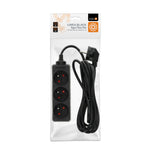 Extension cord LINEA 3gn/3m/Zu black Kobi
