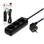 Extension cord LINEA 3gn/3m/Zu black Kobi