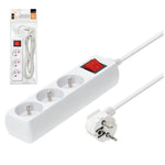 Extension cord KOBI LINEA 3gn/3m/Zu+W white Kobi