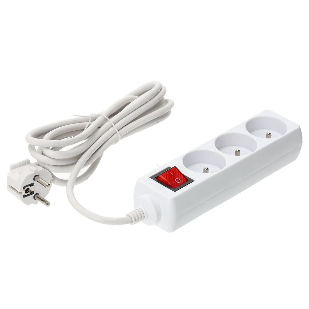 Extension cord KOBI LINEA 3gn/3m/Zu+W white Kobi