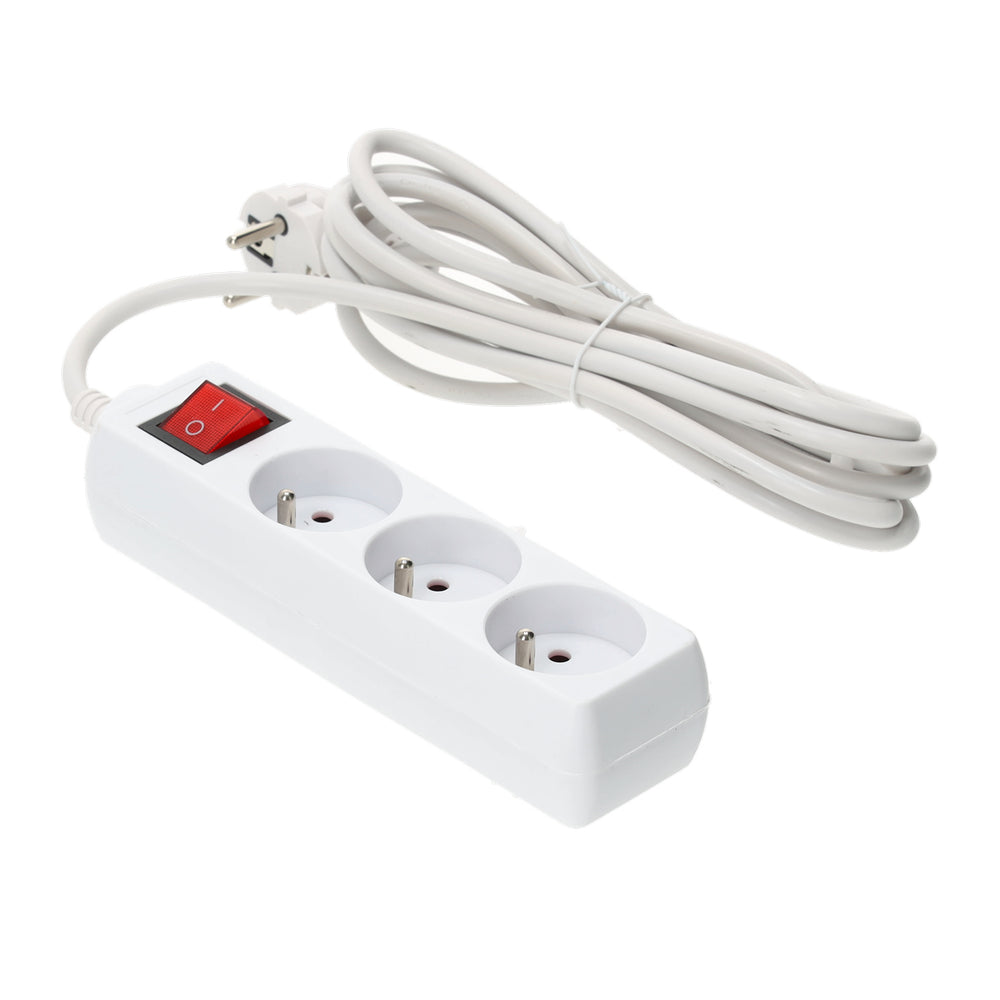 Extension cord KOBI LINEA 3gn/3m/Zu+W white Kobi