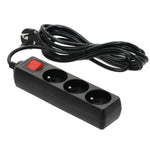 Extension cord LINEA 3gn/3m/Zu+W black Kobi
