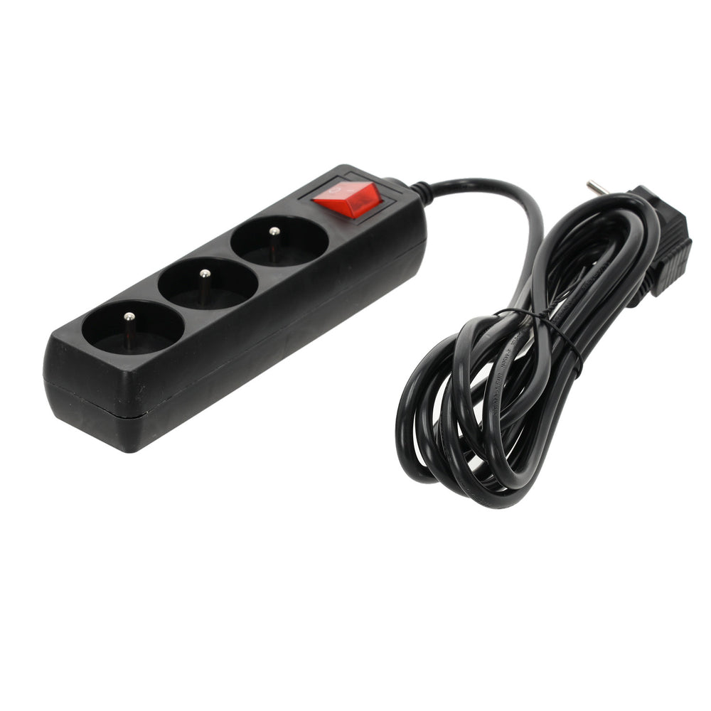 Extension cord LINEA 3gn/3m/Zu+W black Kobi