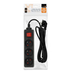 Extension cord LINEA 3gn/3m/Zu+W black Kobi