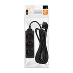Extension cord LINEA 3gn/5m/Zu black Kobi