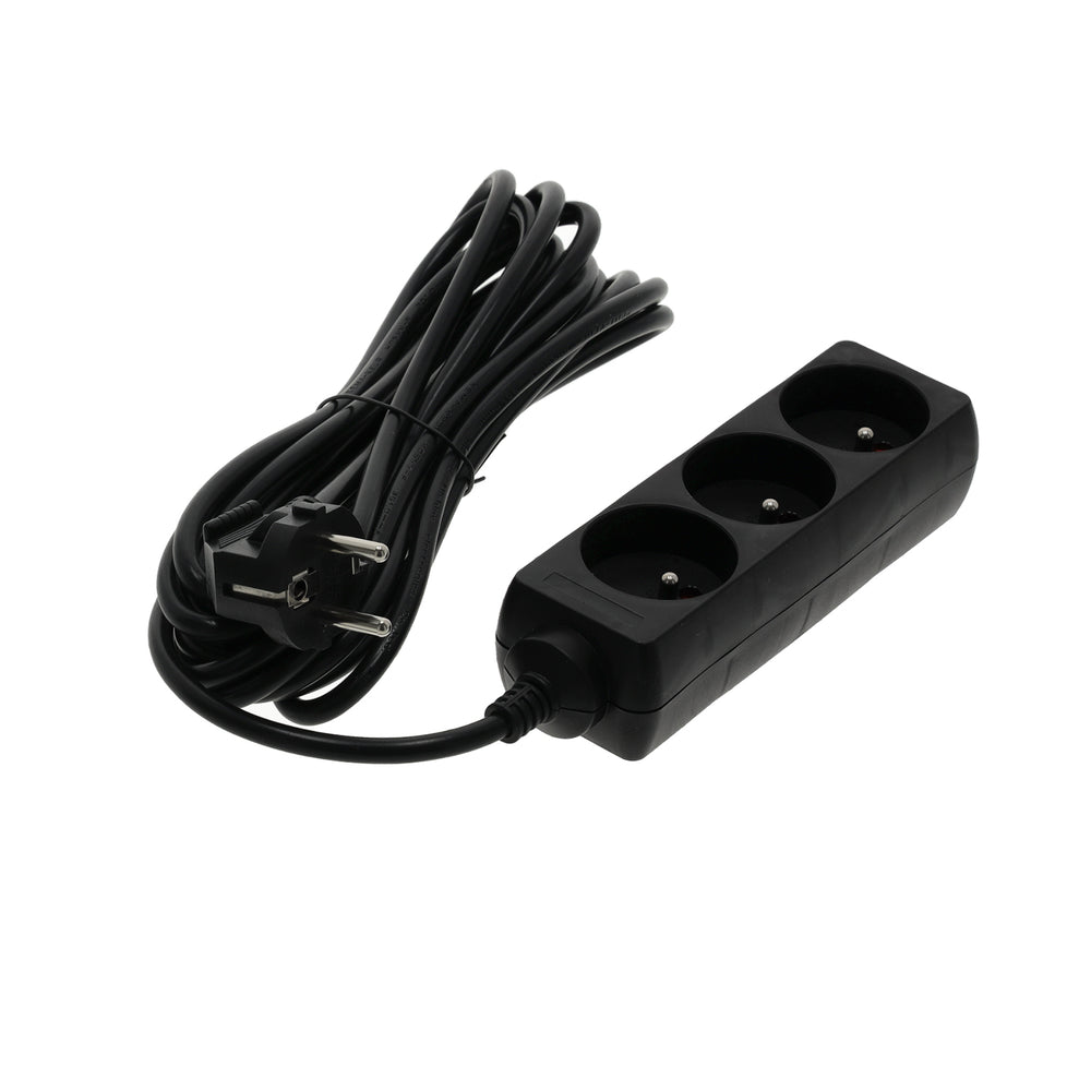 Extension cord LINEA 3gn/5m/Zu black Kobi