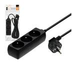 Extension cord LINEA 3gn/5m/Zu black Kobi