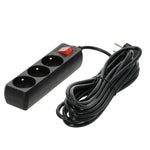 Extension cord LINEA 3gn/5m/Zu+W black Kobi