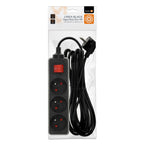 Extension cord LINEA 3gn/5m/Zu+W black Kobi