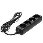 Extension cord LINEA 4gn/1,5m/Zu black Kobi