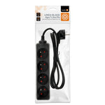 Extension cord LINEA 4gn/1,5m/Zu black Kobi