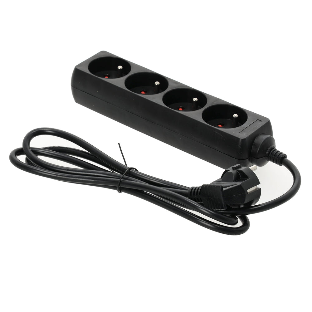 Extension cord LINEA 4gn/1,5m/Zu black Kobi