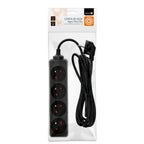 Extension cord LINEA 4gn/3m/Zu black Kobi