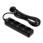 Extension cord LINEA 4gn/3m/Zu black Kobi