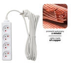 Extension cord KOBI LINEA 4gn/5m/Zu white Kobi